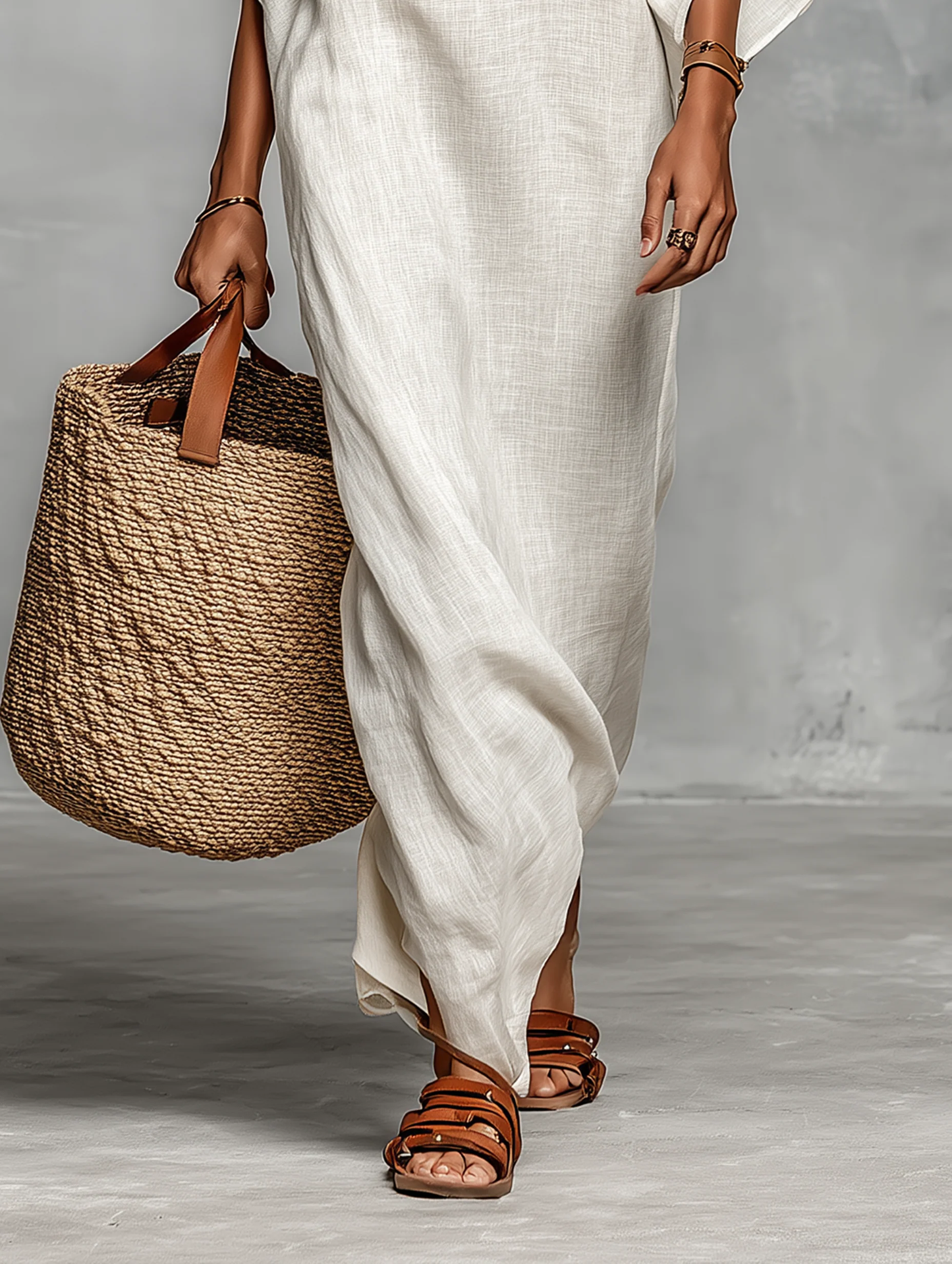 Aveline™ | Vestido maxi de hombros descubiertos con mangas murciélago