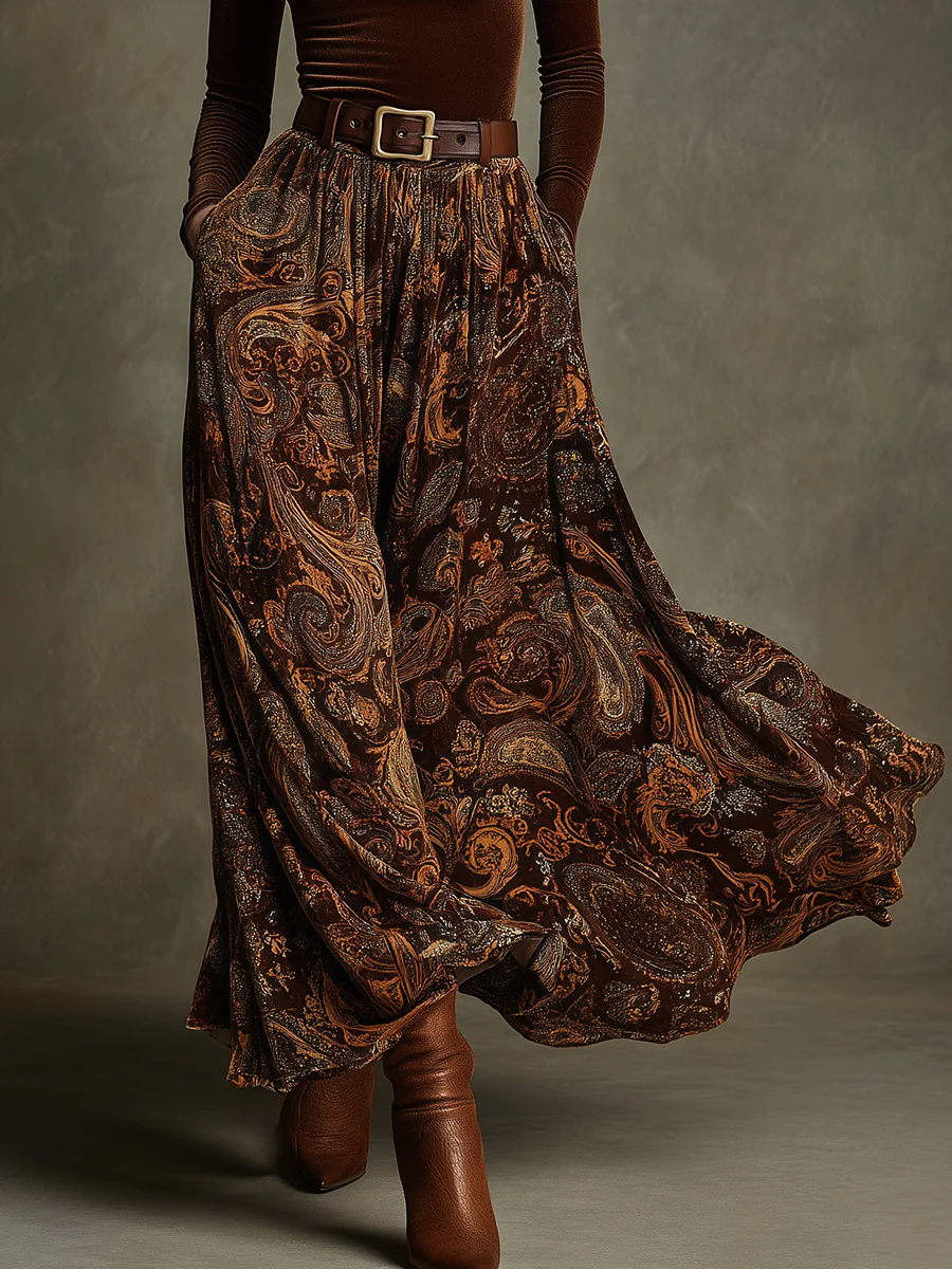 Candelaria | Conjunto vintage y falda maxi