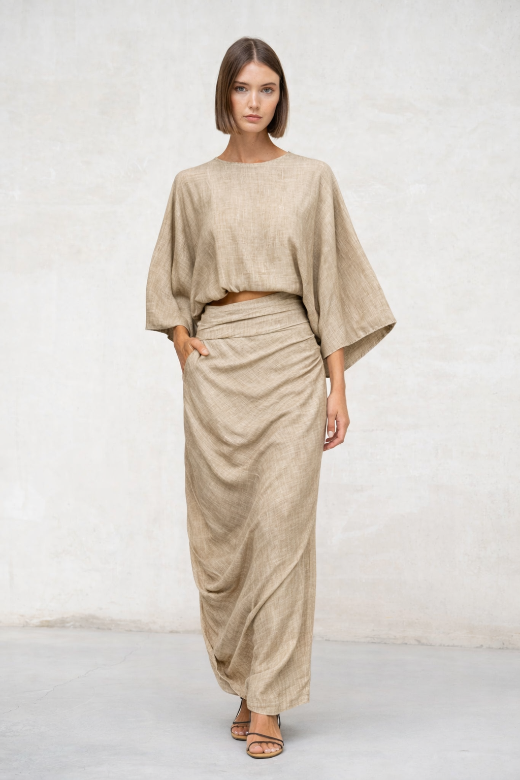 Paula | Conjunto de falda de manga larga