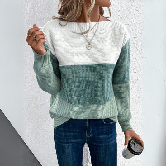 Clara | Suéter patchwork de punto