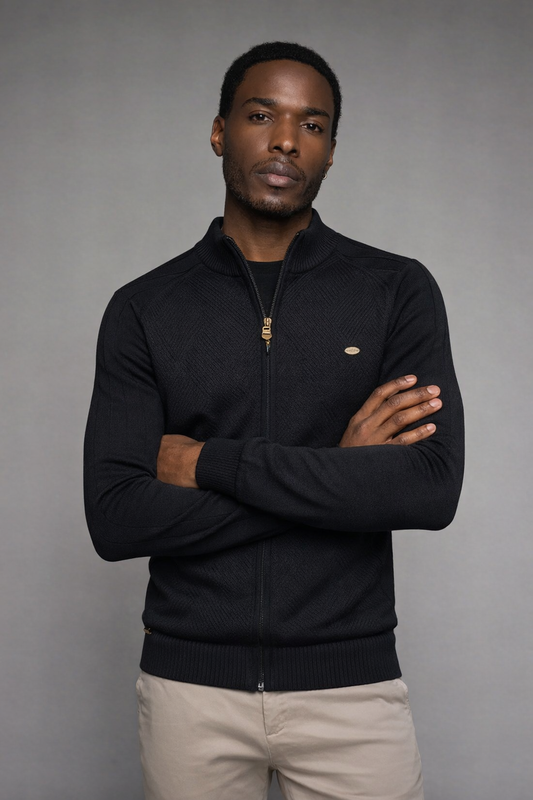 Nicolás | Suéter-chaqueta de algodón premium