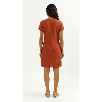 Lucía - Vestido de manga corta premium con cremallera