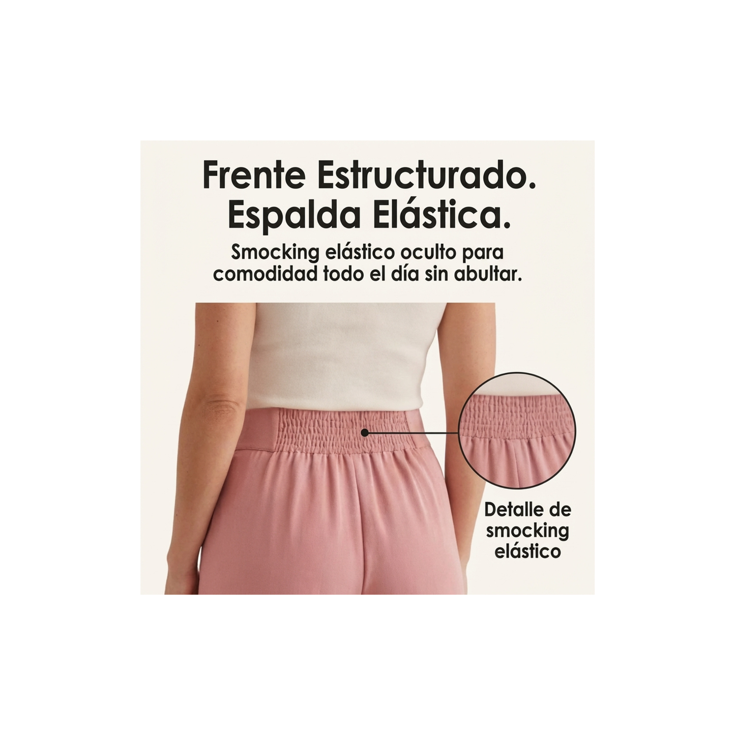 Florena™ Pantalones de talle alto y pierna ancha con detalle de cadena.