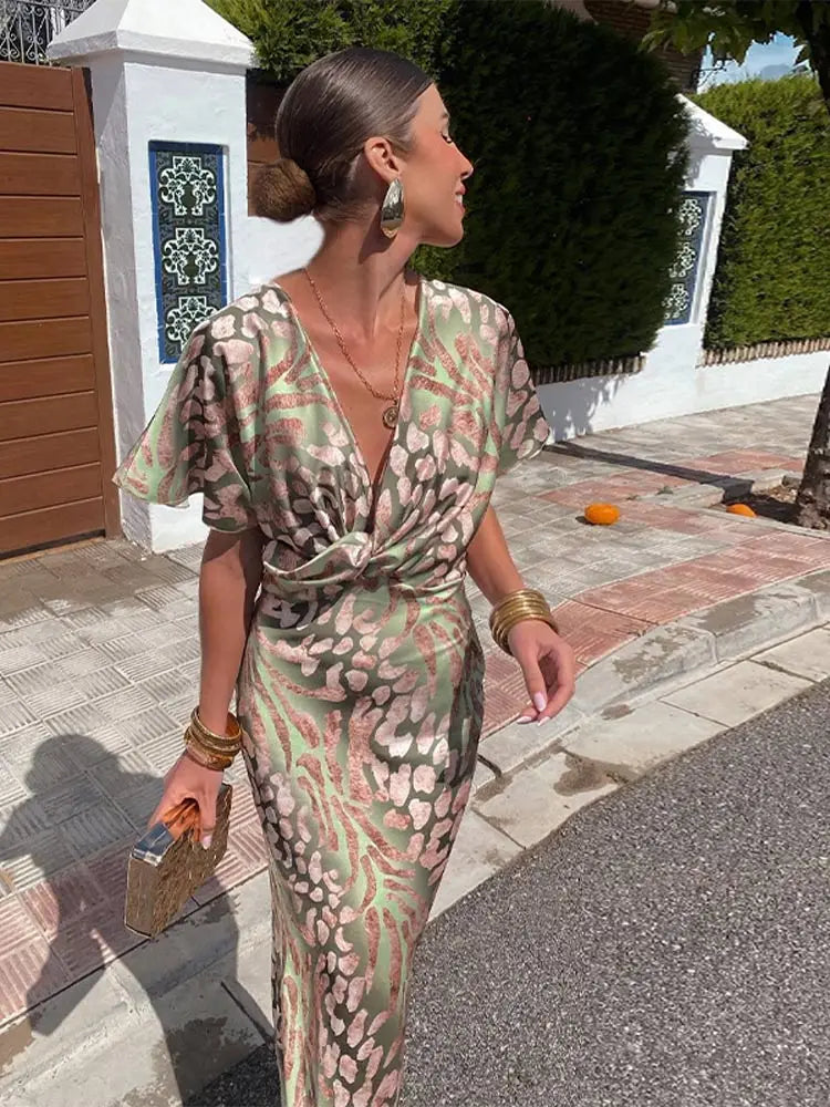 CLARANDRA™ - VESTIDO MIDI DE COBRE