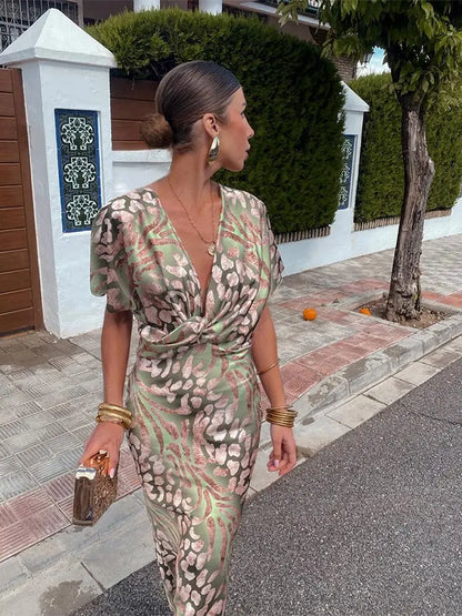 CLARANDRA™ - VESTIDO MIDI DE COBRE