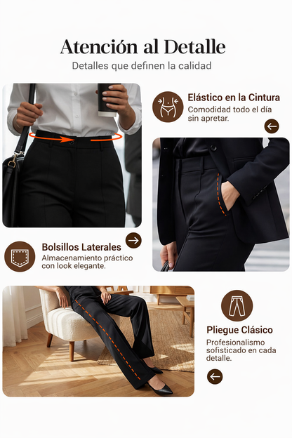 ⌛ Solo 3 días más: ¡50 % de descuento en todo! ⏰Pantalones de traje de mujer con cintura alta