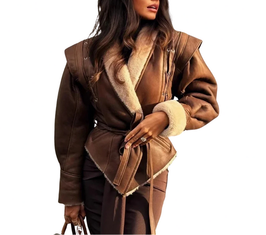 Marbella | Chaqueta con efecto pelo