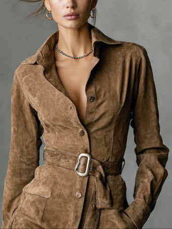 Alba ║ Vestido midi de manga larga