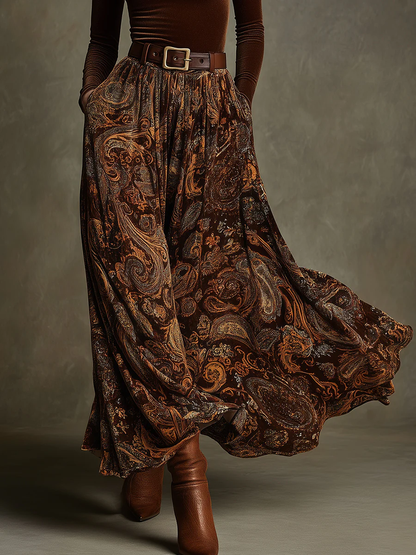 Candelaria | Conjunto vintage y falda maxi