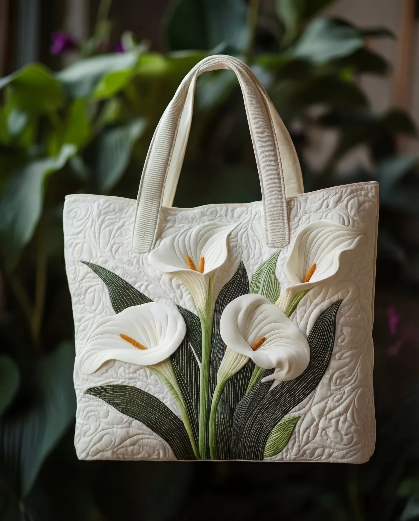 Bolso Artesanal Acolchado "Concha Blanca"